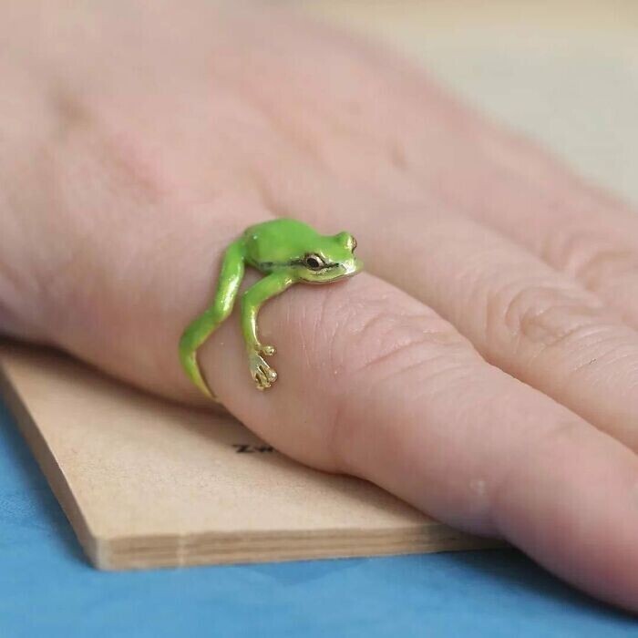 Кольцо в виде лягушки