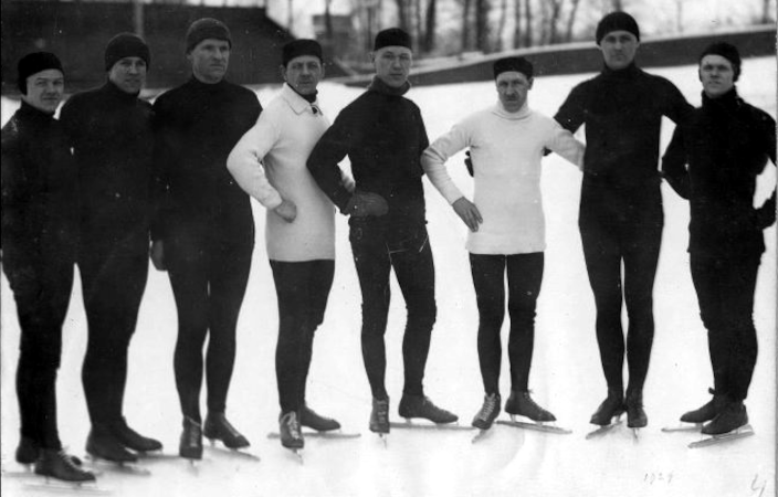 Участники соревнований 1929 года: Александров, Муравьев, Иванов, Ермишкин, Лебедков, Номан и др.