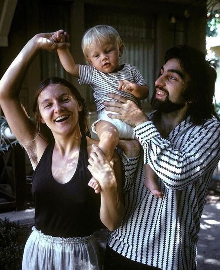 Леонардо Ди Каприо с родителями, 1976 год