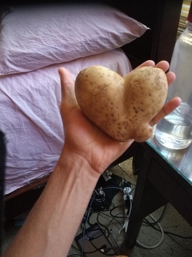 Картофель в форме сердца