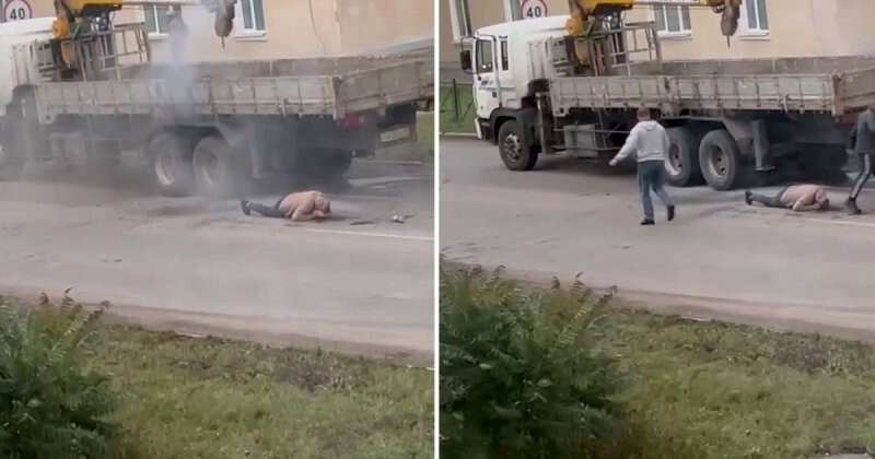 В Тульской области водителя грузовика чуть не убило взорвавшееся колесо