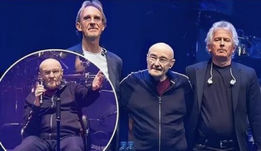 6. 71-летний Фил Коллинз, несмотря на хрупкое здоровье, встал на сцене со своими коллегами по группе Genesis на их самом последнем концерте в Лондоне, чтобы попрощаться с фанатами