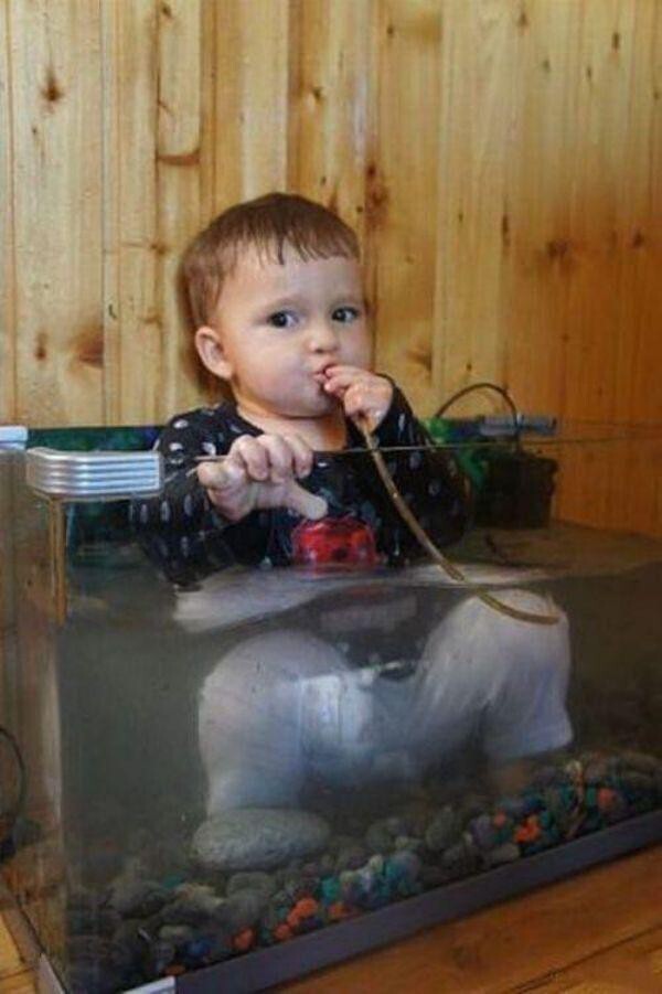 24. "Если этот парень не станет аквалангистом, когда вырастет, я буду очень разочарован!"