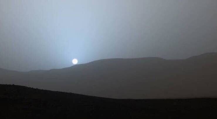 9. Изображение заката на Марсе