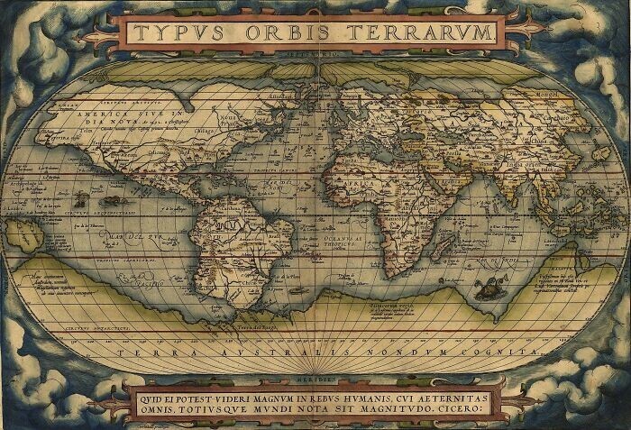 29. Theatrum Orbis Terrarum ("Зрелище круга земного") считается первым настоящим атласом современного типа, выпущен 20 мая 1570 года