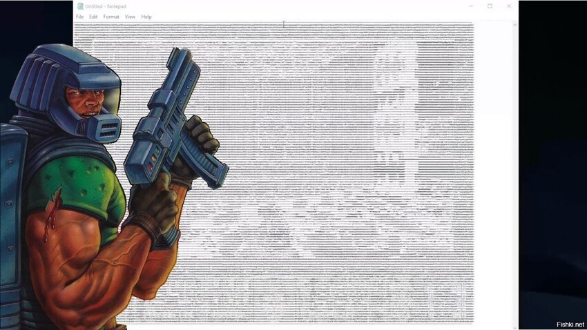 Разработчик запустил Doom в приложении «Блокнот» на Windows