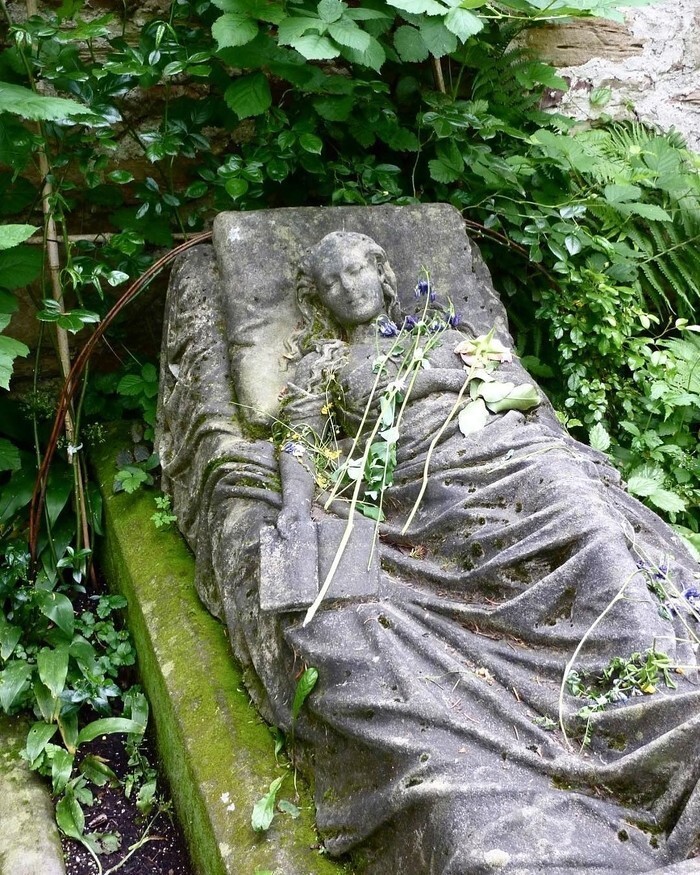 6. Могила Каролины Вальтер во Фрайбурге, Германия. Она умерла от туберкулеза в 1867 году, и с тех пор на ее могиле каждый день появляются свежие цветы