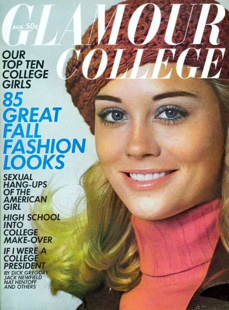 На обложке журнала Glamour, 1969