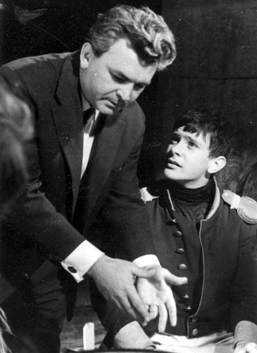 Сергей Бондарчук и Никита Михалков. Кинопроба на роль Пети 1965 г.