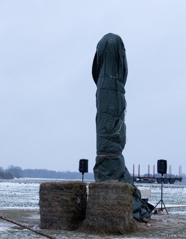 В эстонском городе Вильянди при небольшом скоплении народа был открыт "Монуме...