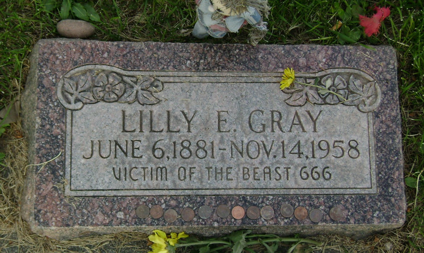 Тайна захоронения Лилли Э.Грей, ставшей жертвой Зверя 666