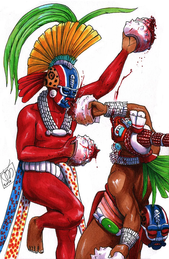 Кровавый спорт индейцев майя или зачем бить друг друга по голове шипастыми раковинами