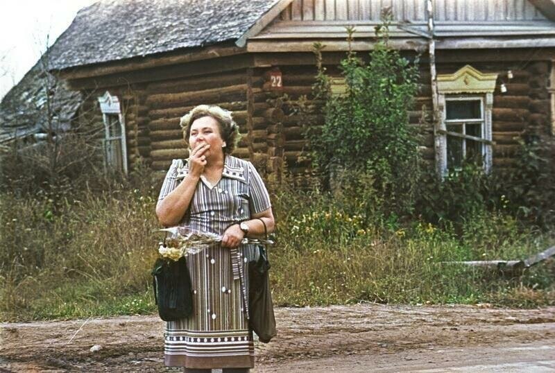 Писатель Лидия Лебединская, 1977 год.  Московская область.