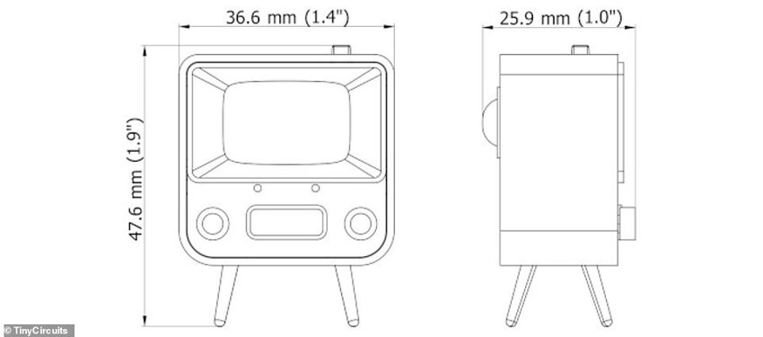 Компания TinyCircuits представила телевизор размером с почтовую марку