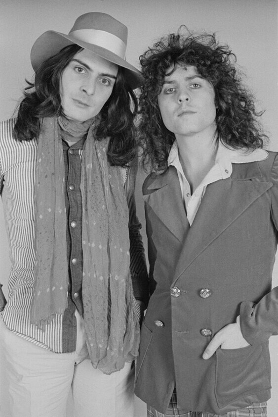 20 ноября 1972 года. Микки Финн и Марк Болан (T Rex). Фото Michael Putland.