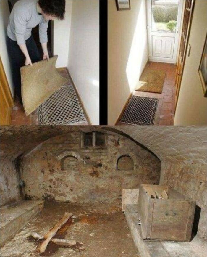 32. В 2010 году семья обнаружила под своим домом в Шропшире, Англия, потайную древнюю часовню