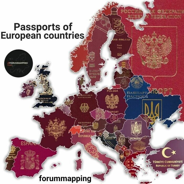 17. Как выглядят паспорта в европейских странах