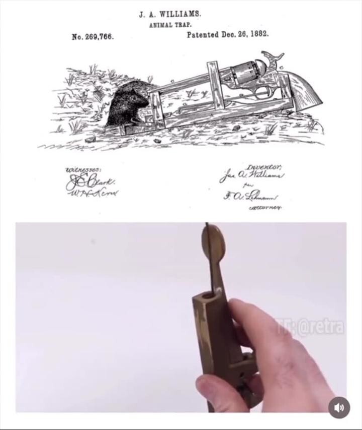 Огнестрельная мышеловка, придуманная в 1882 году 