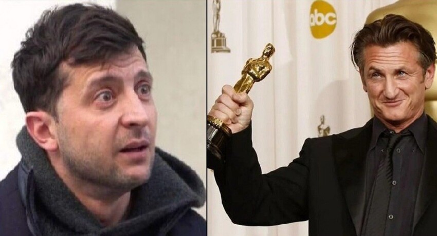 В сети высмеяли актёра Шона Пенна, который дал Зеленскому "ненадолго подержать" свой "Оскар"