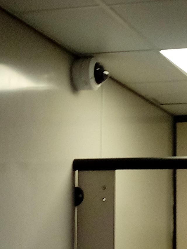 В школьных туалетах установили камеры для безопасности. Но прямо над кабинками-то зачем?