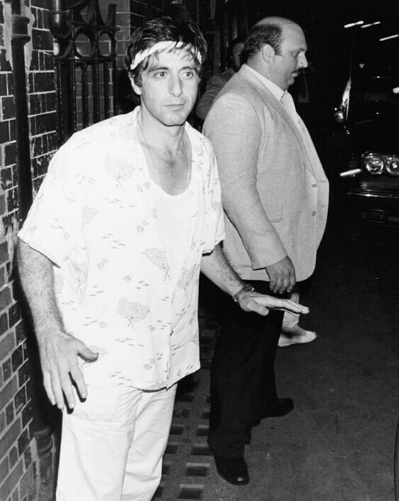Аль Пачино после ночного загула в Лондоне, август 1984 года. Фотография Дэйва Хогана