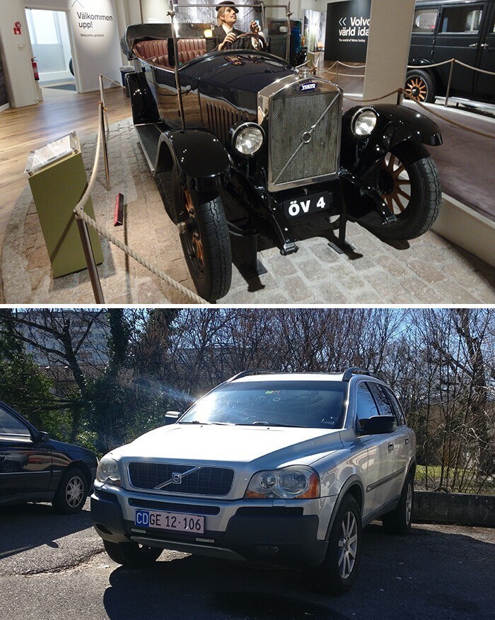 20. Volvo OV4 (1927) и Volvo XC90 (2019)