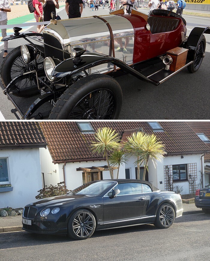 9. Bentley 3 Litre (1919) и Bentley Continental GTC (2016)