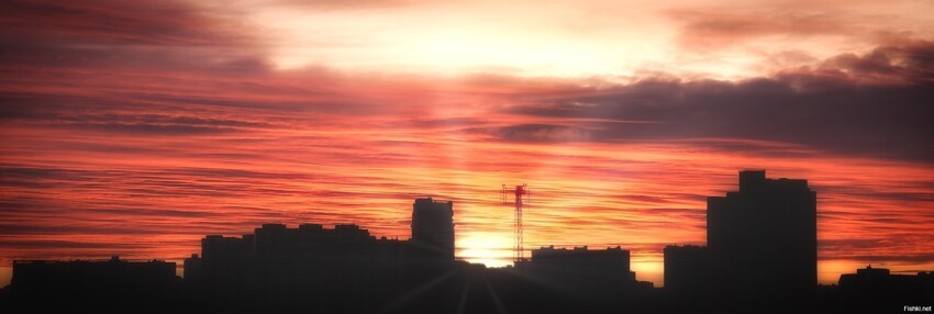 Рассвет над районом Матвеевское, Москва