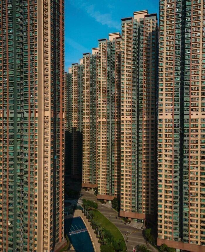 5. Настоящие каменные джунгли. Гонконг, жилой комплекс