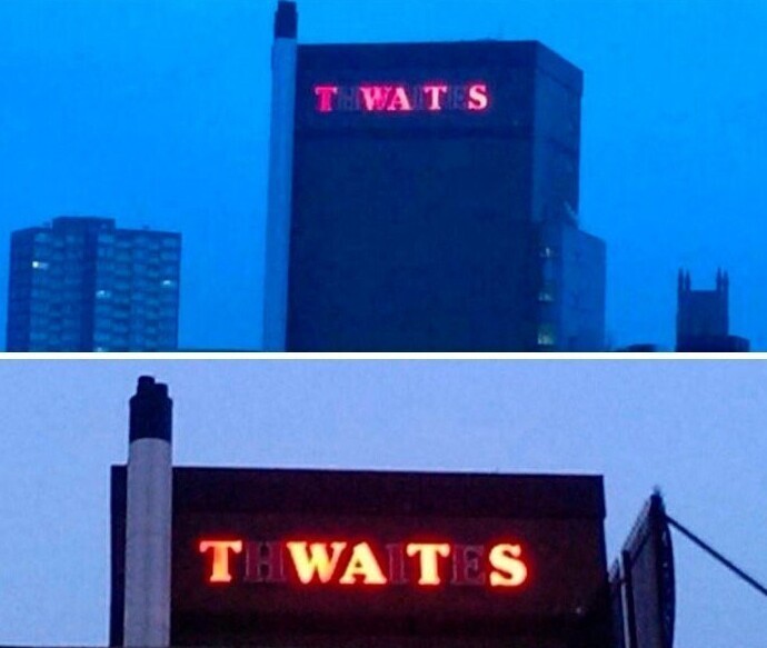 7. Компания Thwaites Brewery в Англии сказала, что сокращает 60 человек. Работающие там электрики ответили надписью "Придурки"