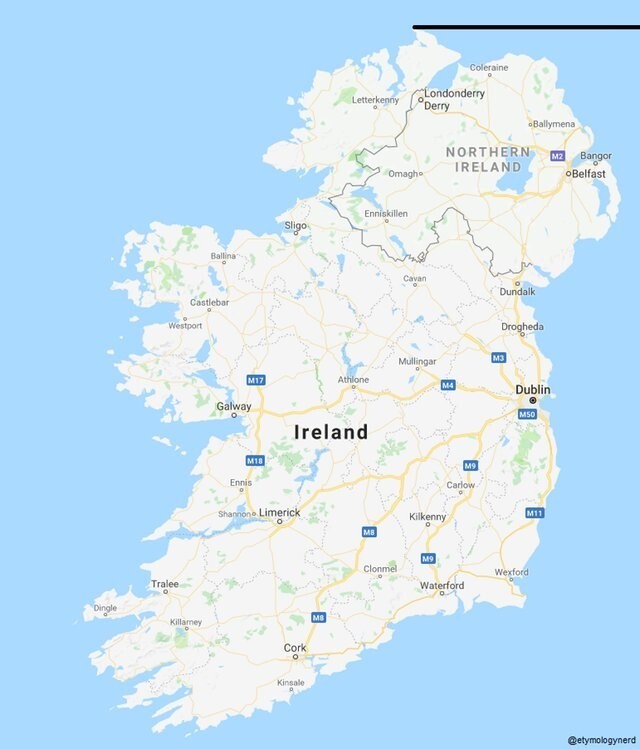 12. Самая северная точка Ирландии располагается севернее Северной Ирландии