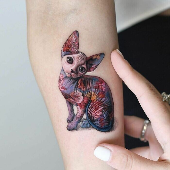 7. Котик © Edit Paints Tattoo
