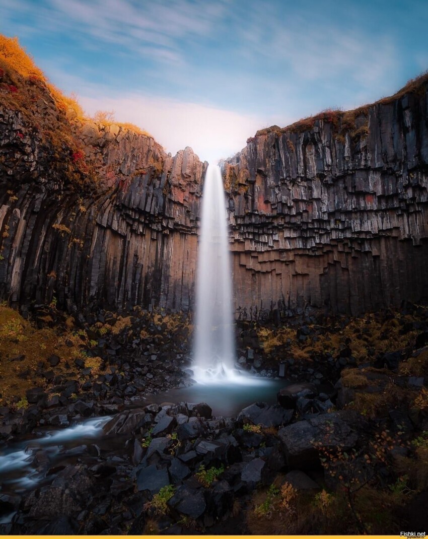 Литланесфосс - это водопад, расположенный в восточной Исландии примерно в 30 ...