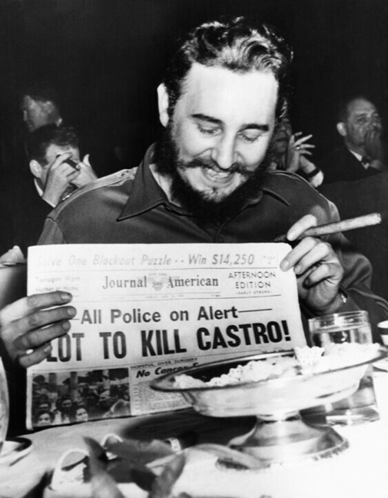 "Все полицейские подняты по тревоге в связи с убийством Кастро!", 1959, Фидель угорает