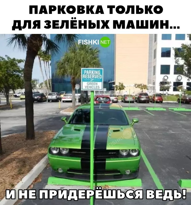 Парковка только для зеленых машин