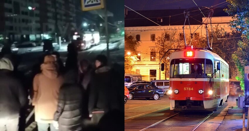 "У нас нет света, а трамваи ходят!": киевляне перекрыли дорогу из-за отключения электроэнергии