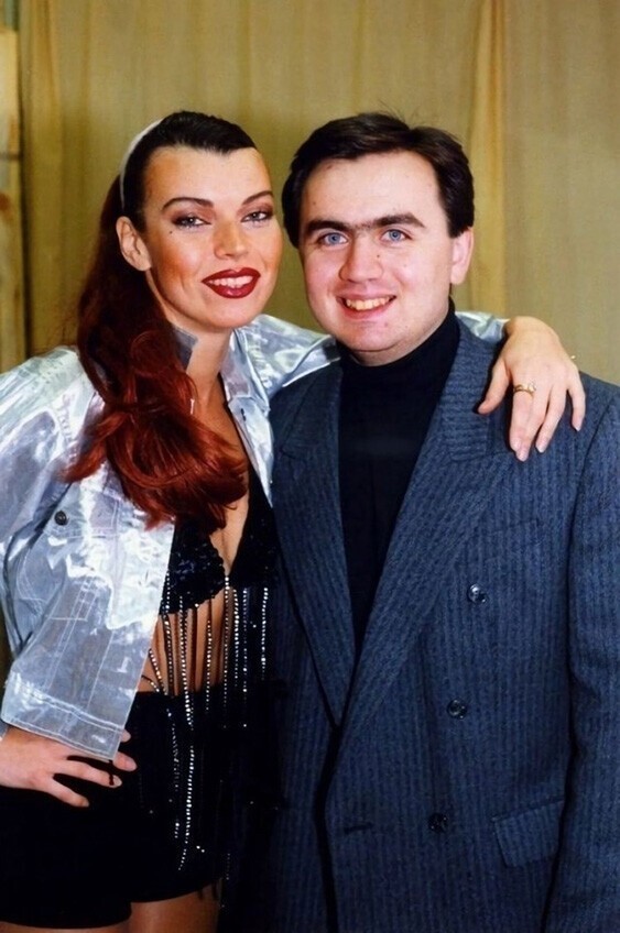 Лада Дэнс с челябинским журналистом Андреем Орловым, 1995 год
