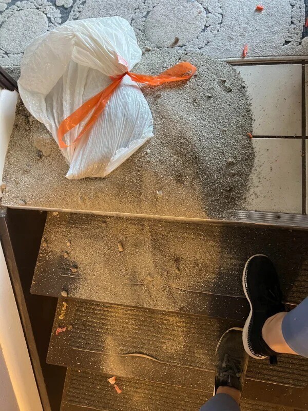 «ДРешил как следует почистить кошачьи лотки. По пути к помойке мешок для мусора порвался, песок и какашки рассыпались по лестнице и мне в обувь»
