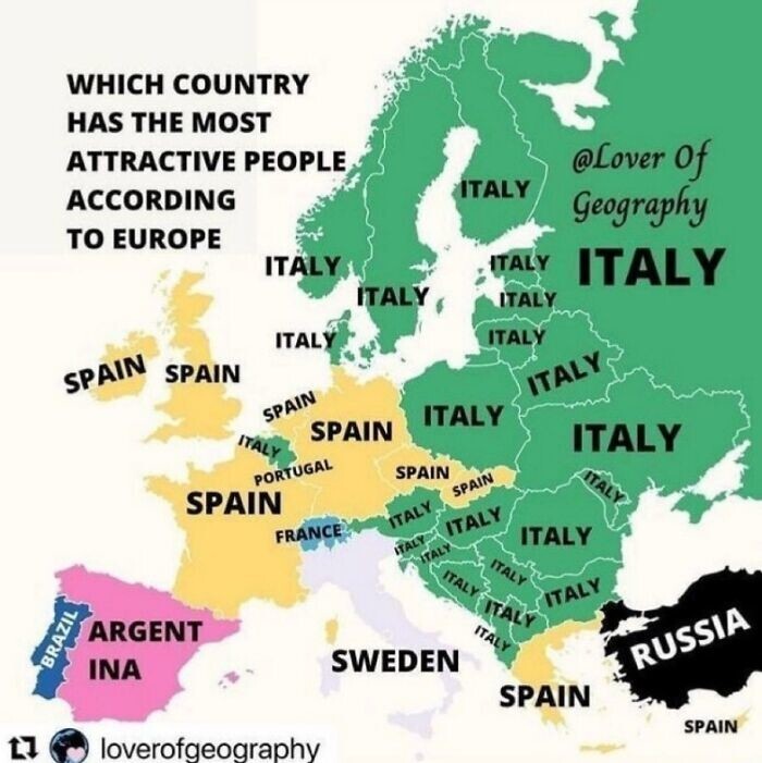 12. В какой стране самые привлекательные люди по версии европейцев (спасибо, Турция)
