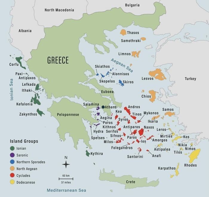 14. Карта греческих островов