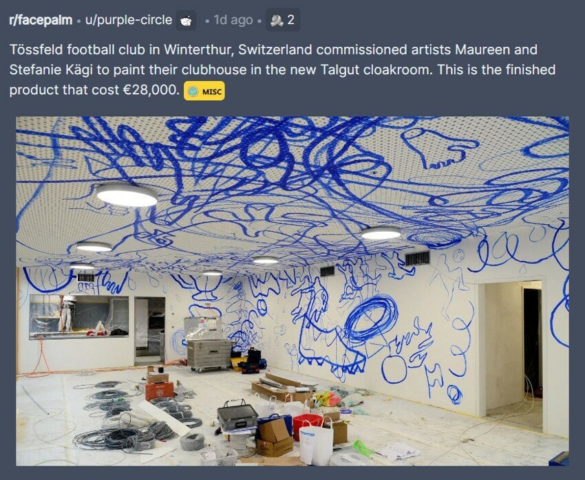 Разоблачение: футбольный клуб «Тоссфельд» нанял художников за €28 000 для разрисовки стен