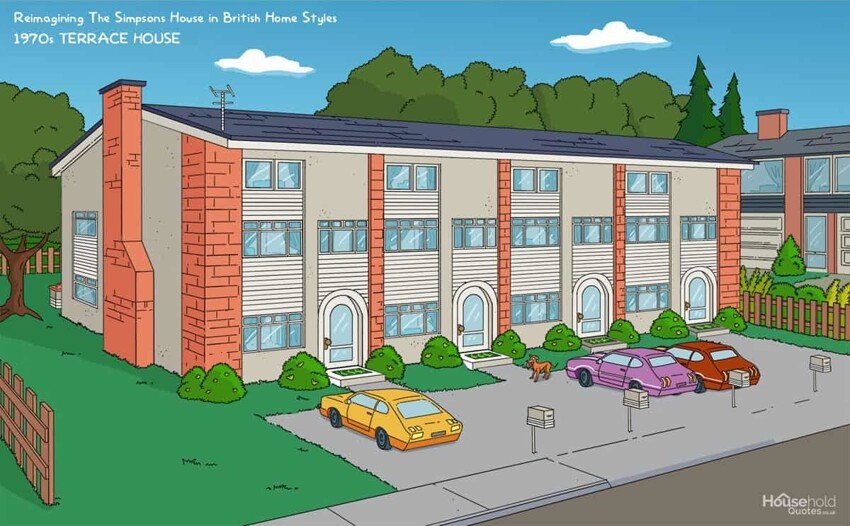 Как бы выглядел дом Симпсонов в 8 разных эпохах