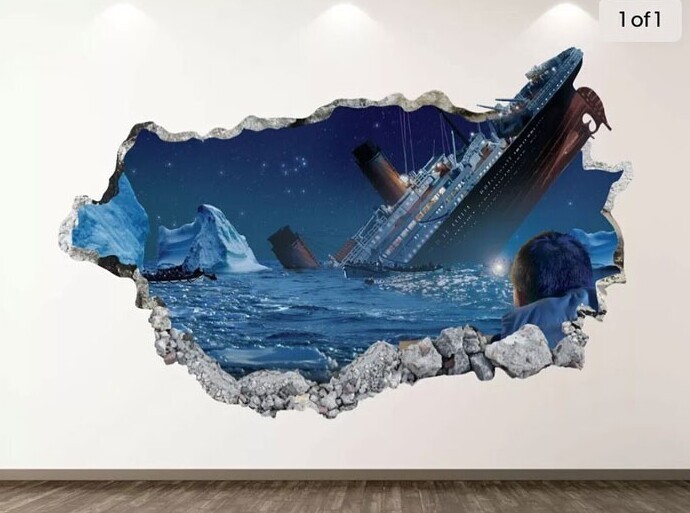 Настенная 3D-картина "Крушение "Титаника", $19,95