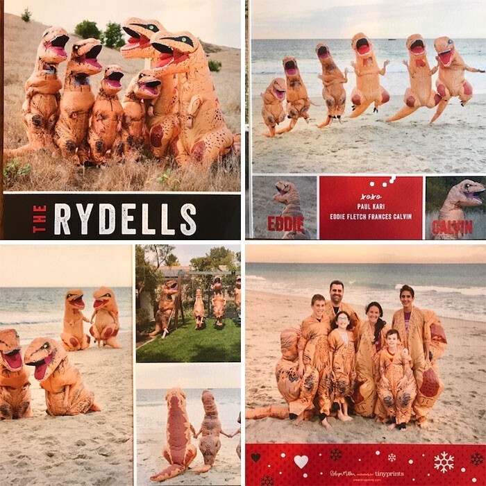 Семья Райделл поручила папе дизайн рождественской открытки. Оно и видно