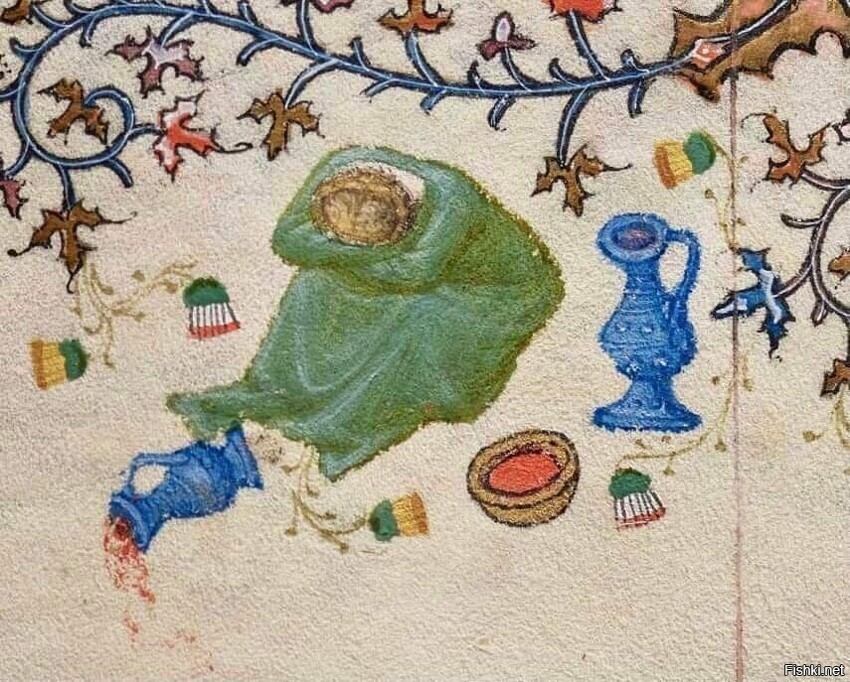 Грустная пьяная женщина, 1405 год