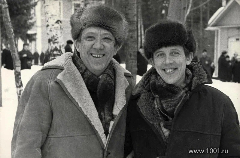 Юрий Никулин и Валерий Золотухин, 1970-е годы
