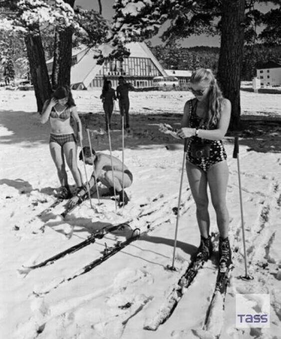 Горнолыжный курорт «Солнечная долина» в Бакуриани, ГССР, 1973 год