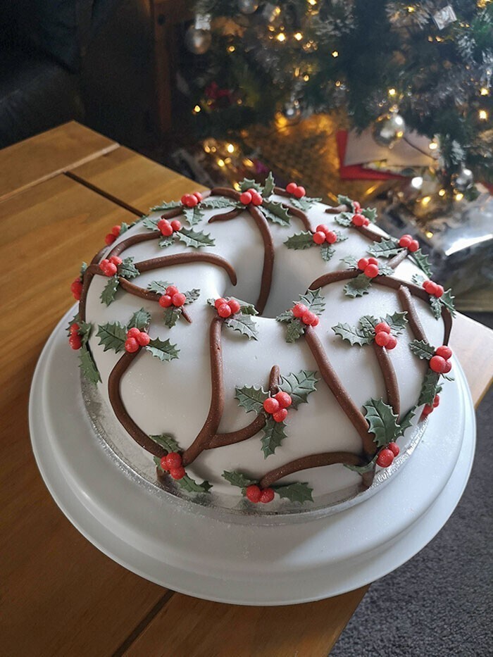 "Домашний рождественский торт от моего папы"