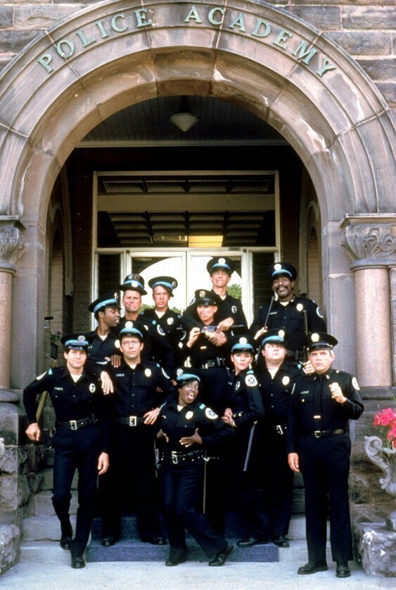 Фото на память со съемок фильма "Полицейская академия", Лос–Анджелес, 1983/84 год