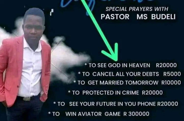Южноафриканский пастор обещает за деньги показать прихожанам Бога на небесах